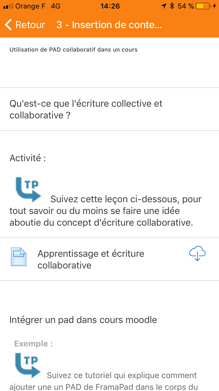 moodle+: Exemple d'usage de l'application mobile | ACOUSTICE